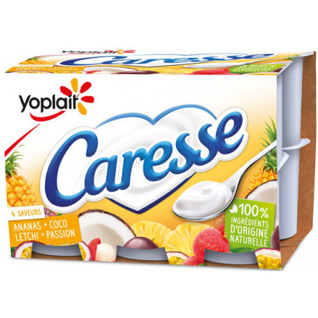 yaourt caresse saveur des iles 12x125g yoplait