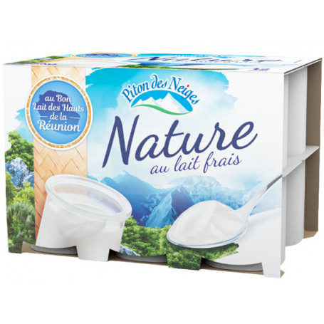 yaourts natures - piton des neiges- 12x125gr